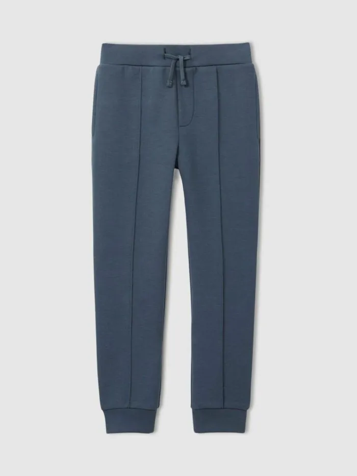 REISS CoOrds Children Interlock Jersey Drawstring Joggers Dark Diesel Blue