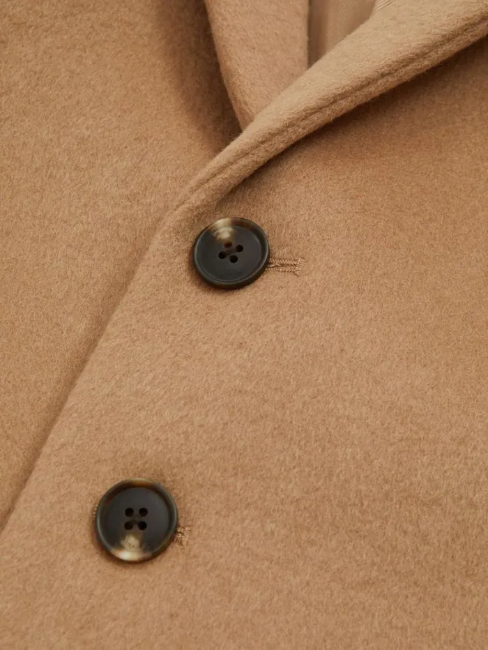 REISS Coats and Jackets Children Single Breasted Overcoat Camel