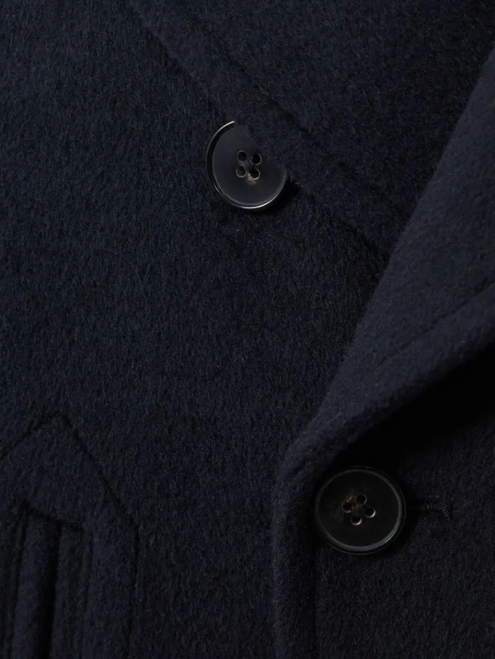 REISS Coats and Jackets Children Wool Blend Double Breasted Peacoat Navy