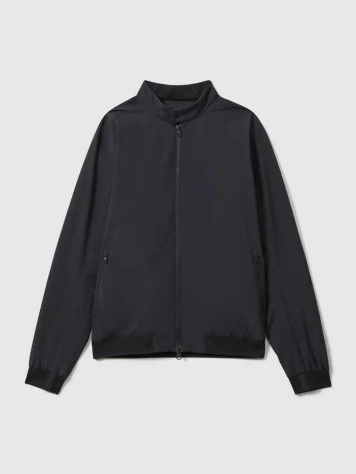 REISS Coats and Jackets Men Scandinavian Edition Waterproof HarringtonStyle Jacket Midnight