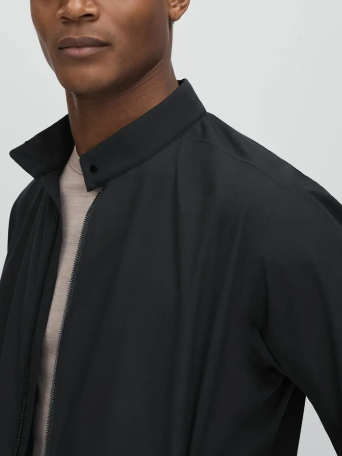 REISS Coats and Jackets Men Scandinavian Edition Waterproof HarringtonStyle Jacket Midnight