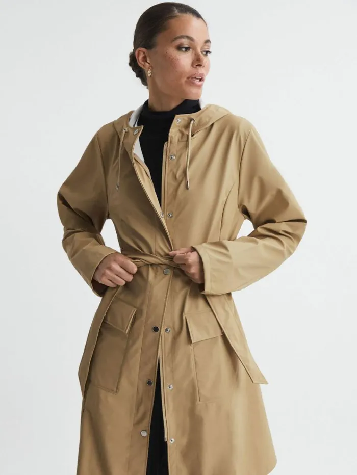 REISS Coats and Jackets Women Rains Trench Coat Sand