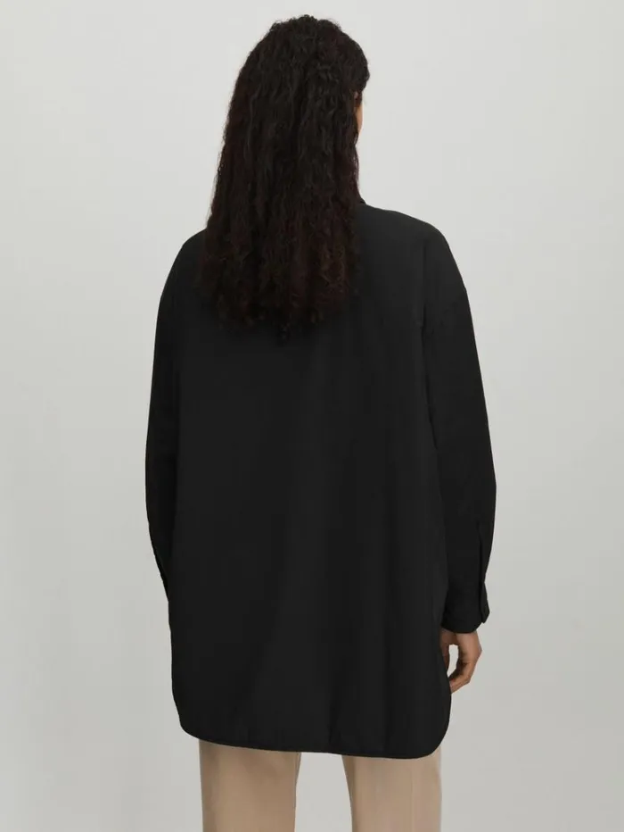 REISS Coats and Jackets Women Scandinavian Edition Padded Shirt Jacket Black