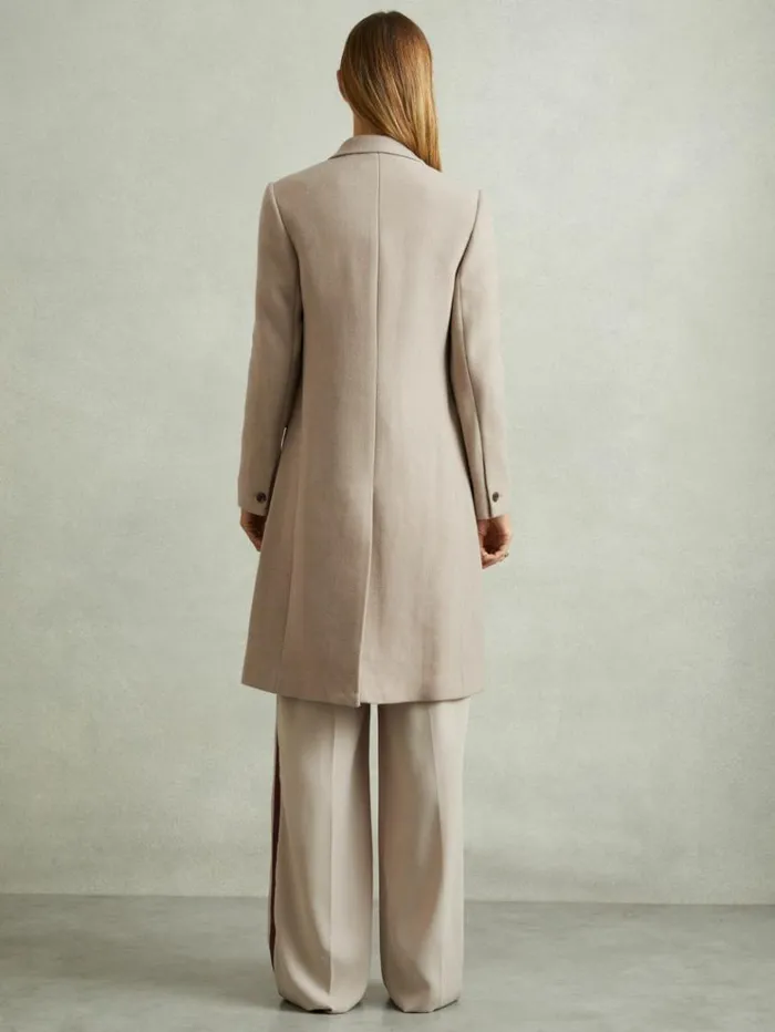 REISS Coats and Jackets Women WoolBlend Coat Stone