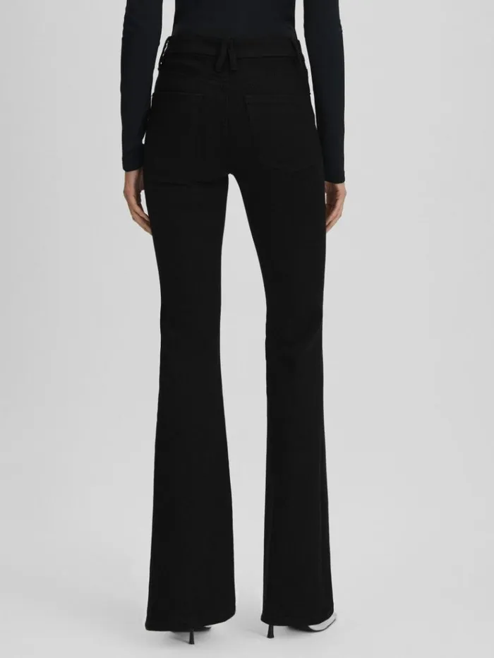 REISS Denim Women Good American Flared Jeans Black