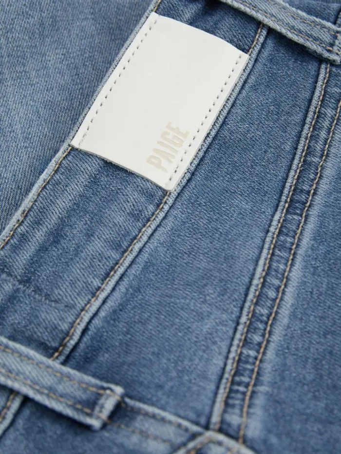 REISS Denim Women Paige Wide Leg Raw Hem Cropped Jeans Rock Show Blue