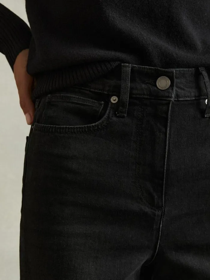 REISS Denim Women Palazzo Jeans Black