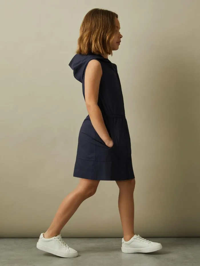 REISS Dresses Children Shell Hooded Dress Navy