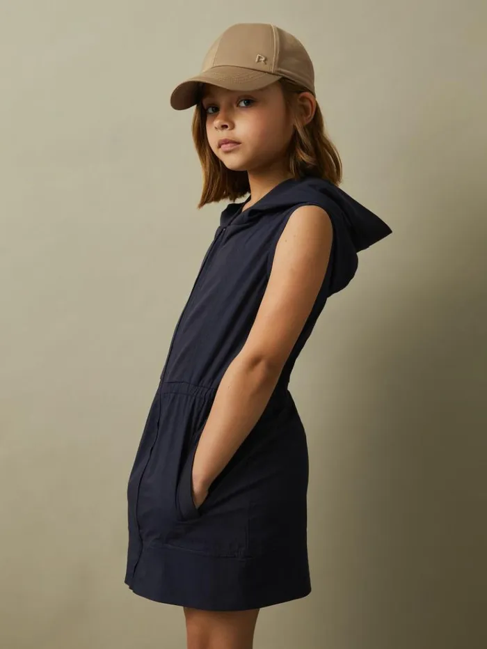 REISS Dresses Children Shell Hooded Dress Navy