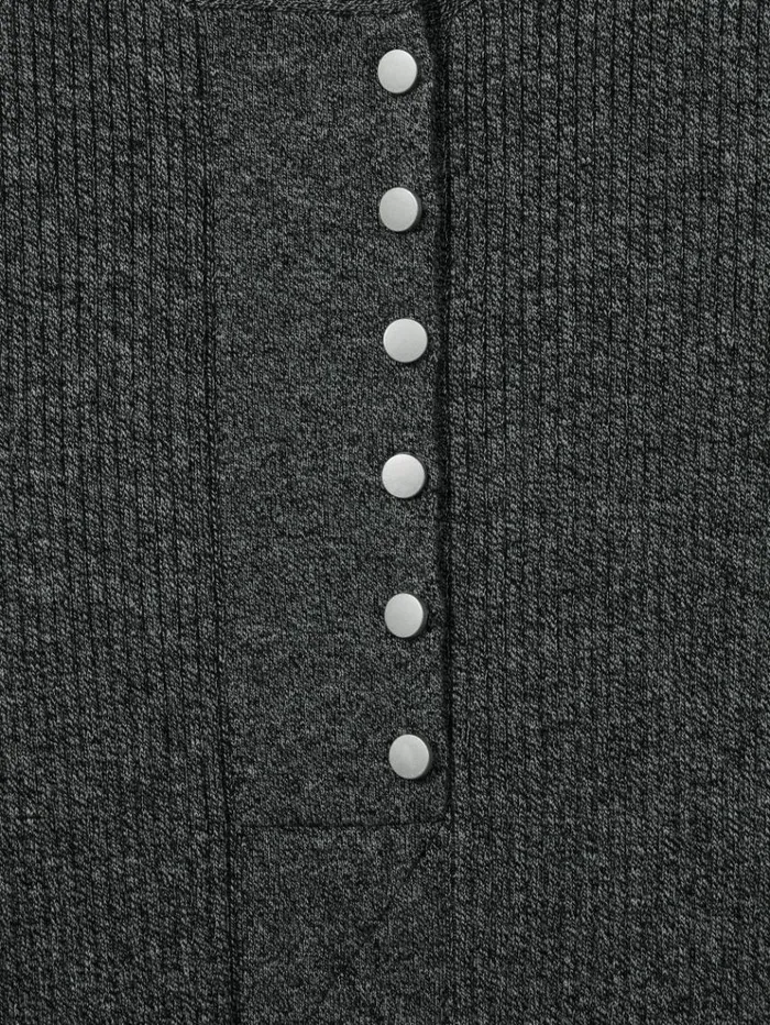 REISS Dresses Women Ribbed Wool Blend Midi Dress Grey