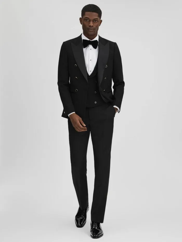 REISS Formal Shoes Men Patent Leather LaceUp Shoes Black