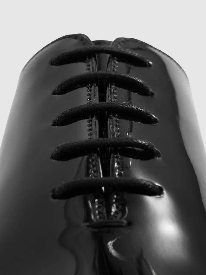 REISS Formal Shoes Men Patent Leather LaceUp Shoes Black