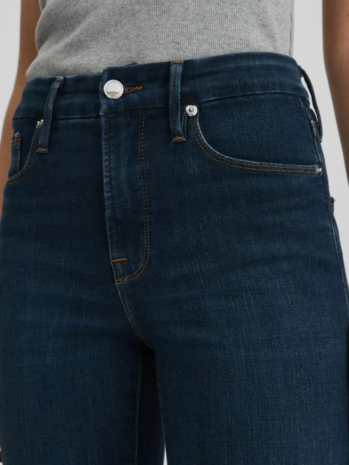 REISS Jeans Women Good American Slim Fit Cropped Jeans Blue