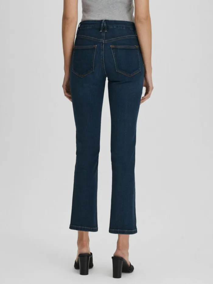 REISS Jeans Women Good American Slim Fit Cropped Jeans Blue