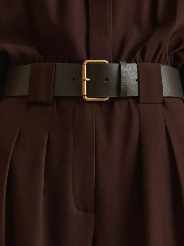 REISS Jumpsuits and Rompers Women Belted Wide Leg Jumpsuit Burgundy