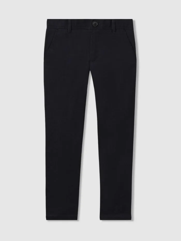REISS Pants Children Slim Fit Casual Chinos Navy