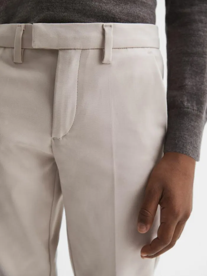 REISS Pants Children Slim Fit Chinos Stone