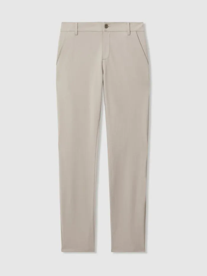 REISS Pants Men Paige Tapered Stretch Trousers Oyster