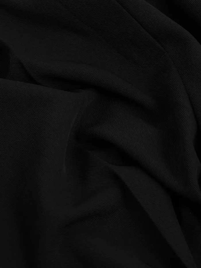 REISS Pants Women Front Pleat Tapered Trousers Black