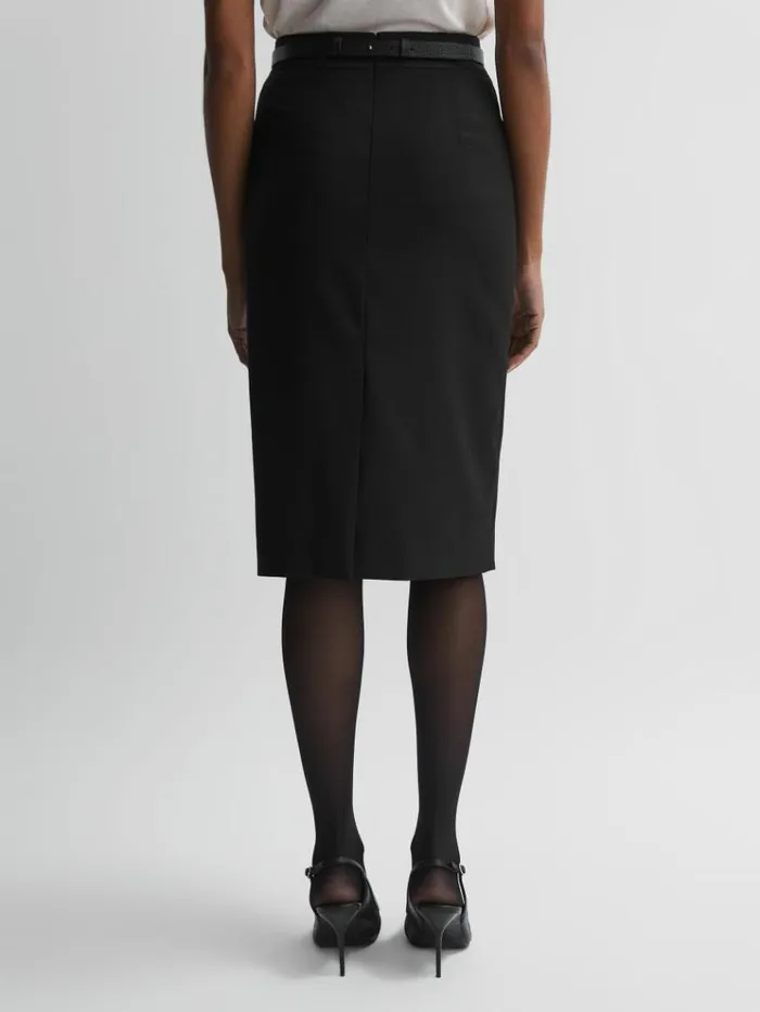 REISS Petite Women Tailored Pencil Skirt Black