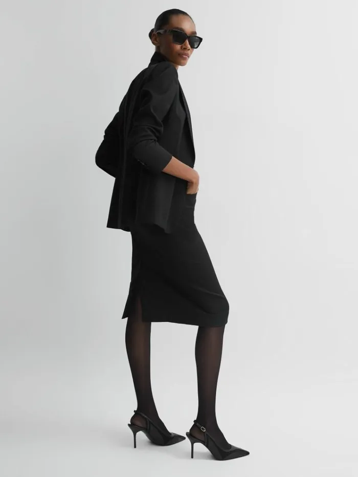 REISS Petite Women Tailored Pencil Skirt Black