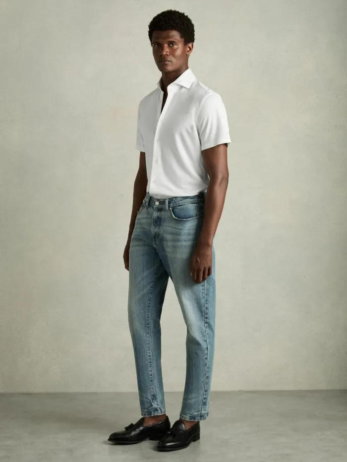 REISS Shirts Men ModalBlend Shirt White