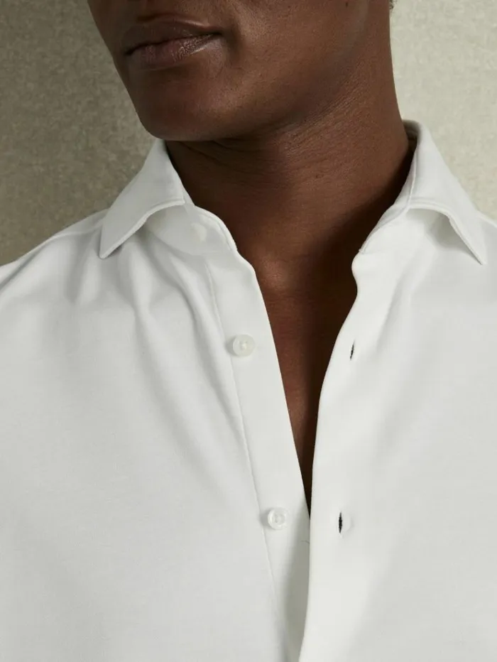 REISS Shirts Men ModalBlend Shirt White