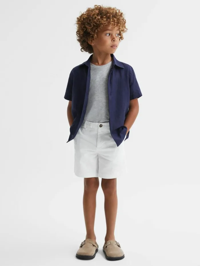 REISS Shorts Children Casual Chino Shorts White