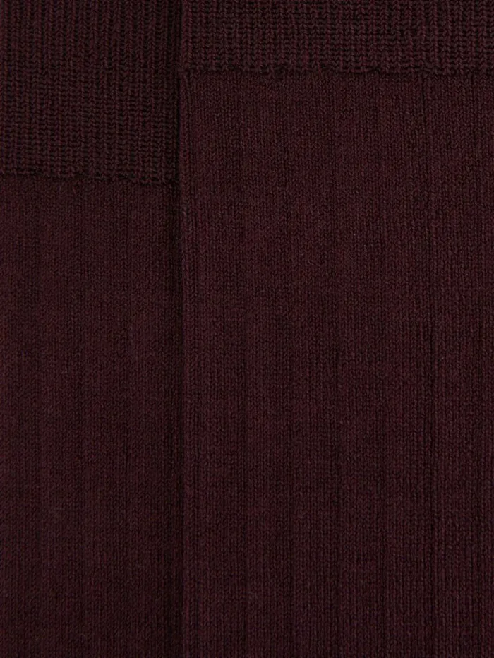 REISS Socks and Underwear Men Ribbed Socks Bordeaux