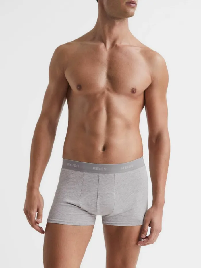 REISS Socks and Underwear Men Three Pack Organic Cotton Boxers Multi