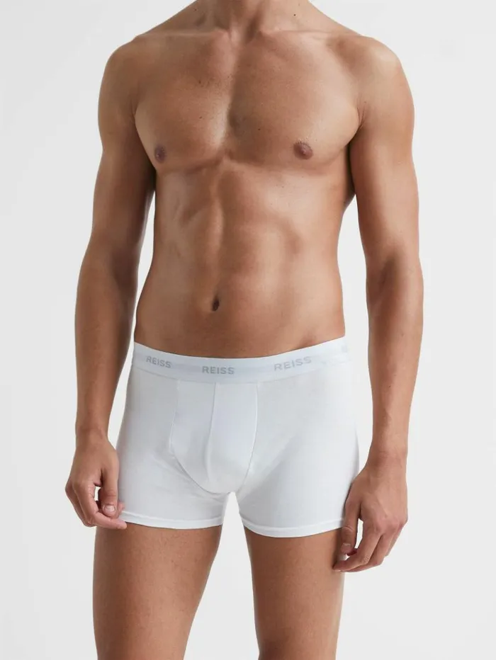 REISS Socks and Underwear Men Three Pack Organic Cotton Boxers Multi