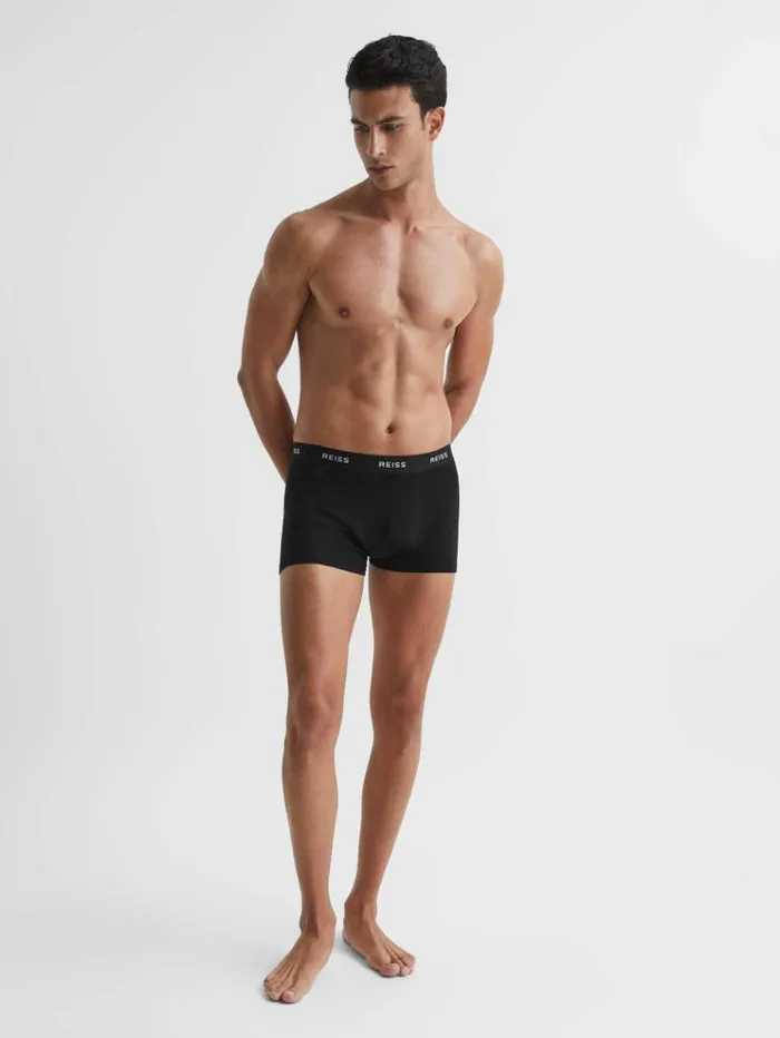 REISS Socks and Underwear Men Three Pack Organic Cotton Boxers Multi