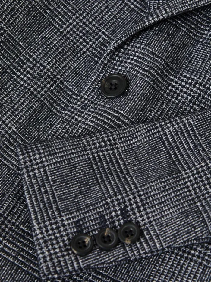REISS Suits and Tailoring Children Single Breasted Check Blazer Navy
