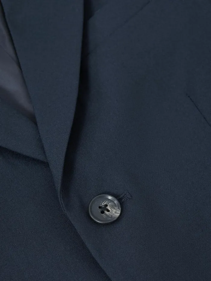 REISS Suits and Tailoring Children Wool Blend Single Breasted Blazer Navy