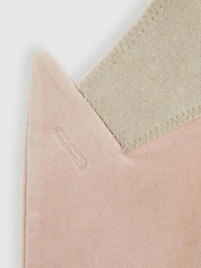 REISS Suits and Tailoring Men Cotton Blend Velvet Blazer Porcelain Pink