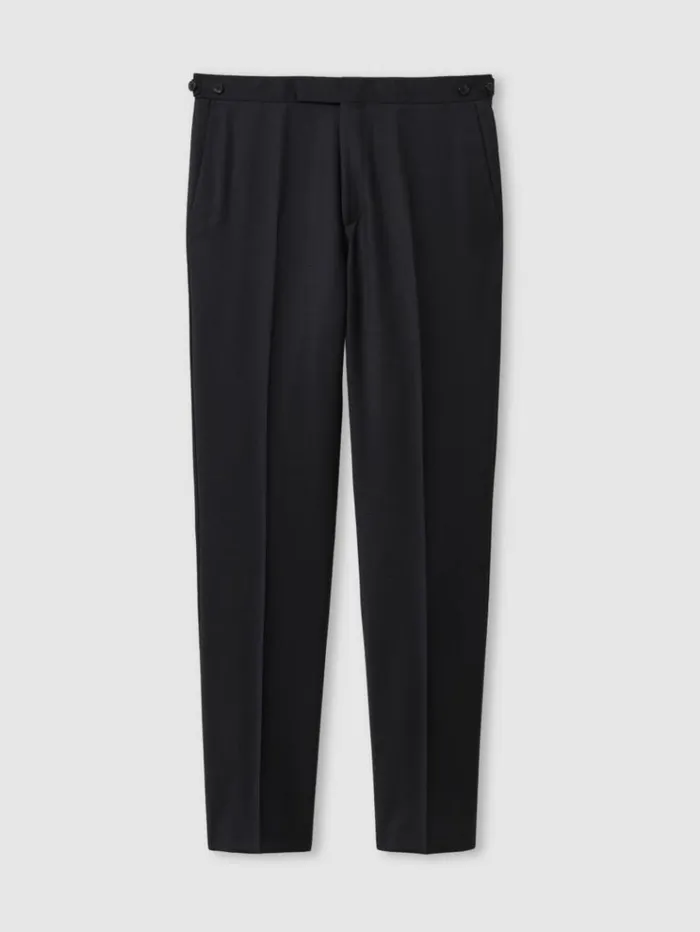 REISS Suits and Tailoring Men Modern SlimFit Wool Suit Trousers Navy