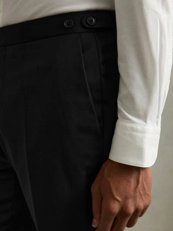 REISS Suits and Tailoring Men Modern SlimFit Wool Suit Trousers Navy