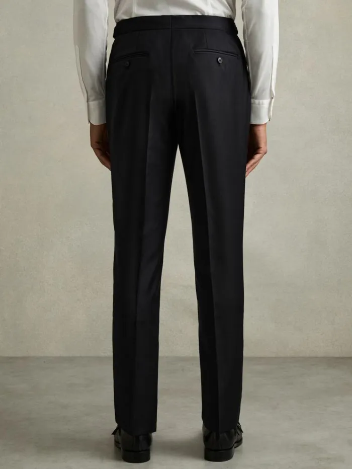 REISS Suits and Tailoring Men Modern SlimFit Wool Suit Trousers Navy