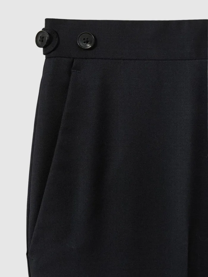 REISS Suits and Tailoring Men Modern SlimFit Wool Suit Trousers Navy