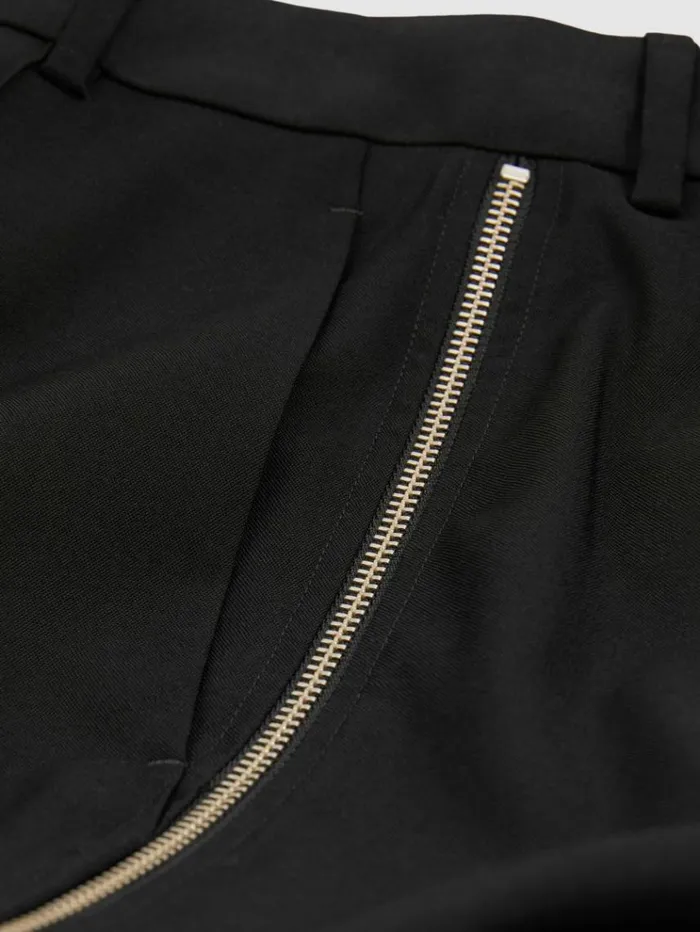 REISS Suits and Tailoring Women Atelier Virgin Wool ZippedOutseam Trousers Black