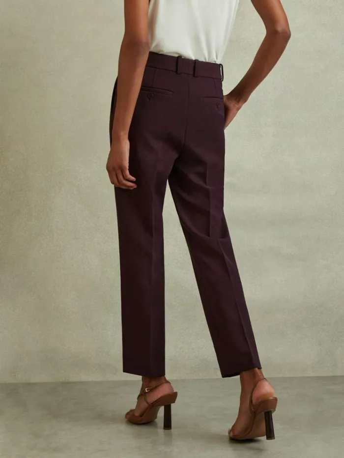 REISS Suits and Tailoring Women Slim Fit Suit Trousers Berry