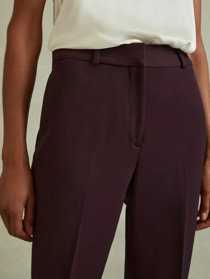 REISS Suits and Tailoring Women Slim Fit Suit Trousers Berry