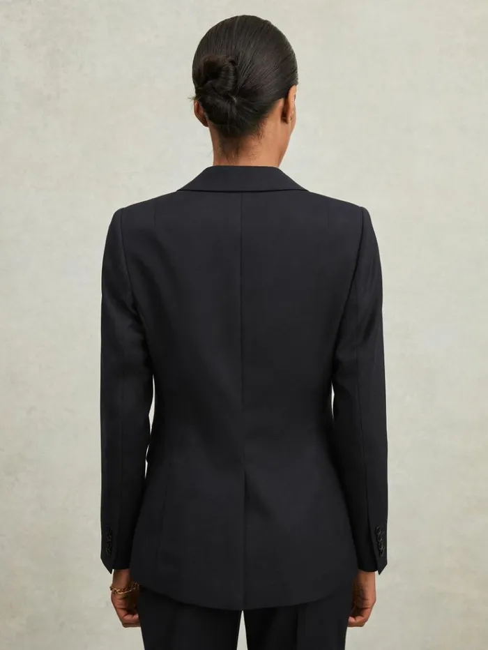 REISS Suits and Tailoring Women WoolBlend Single Breasted Suit Blazer Navy