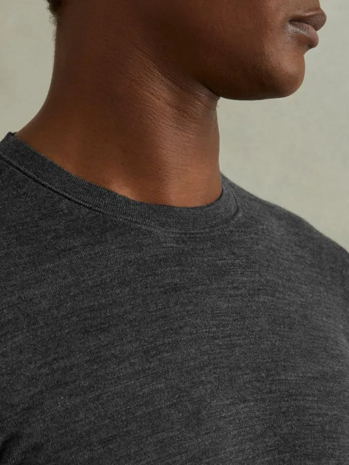 REISS Sweaters Men Pack Of Two Merino Wool Jumpers Derby Grey Marl