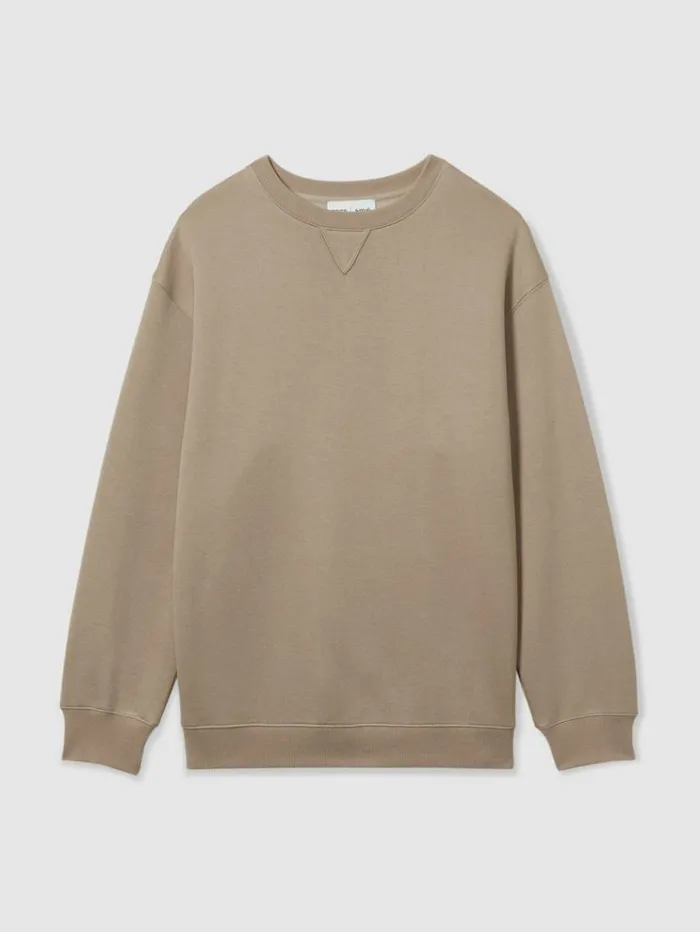 REISS Sweats Hoodies and Joggers Women Reiss Les 100 Ciels ModalBlend Jersey Sweatshirt Camel