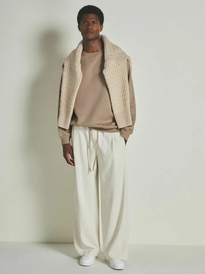 REISS Sweats Hoodies and Joggers Women Reiss Les 100 Ciels ModalBlend Jersey Sweatshirt Camel