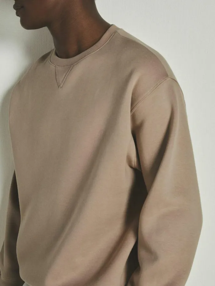 REISS Sweats Hoodies and Joggers Women Reiss Les 100 Ciels ModalBlend Jersey Sweatshirt Camel