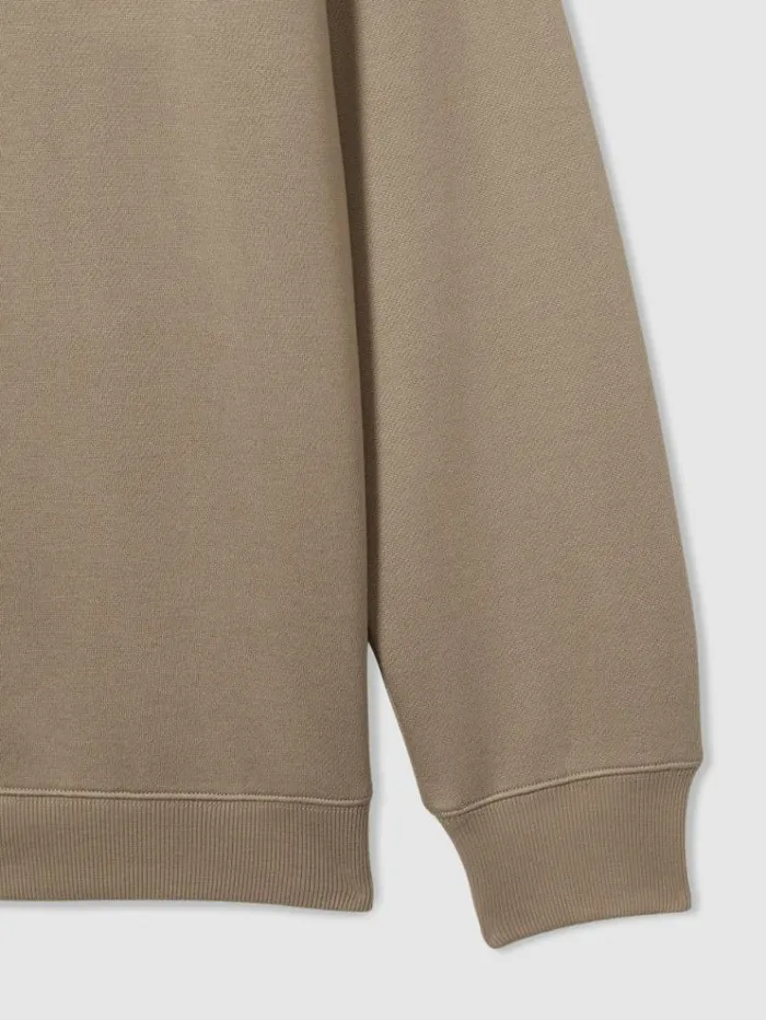REISS Sweats Hoodies and Joggers Women Reiss Les 100 Ciels ModalBlend Jersey Sweatshirt Camel