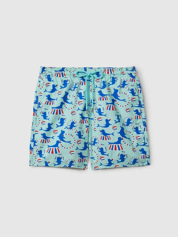 REISS Swimwear Men Vilebrequin Printed Drawstring Swim Shorts Thalassa Blue Print REISS Swimwear Men Vilebrequin Printed Drawstring Swim Shorts Thalassa Blue Print