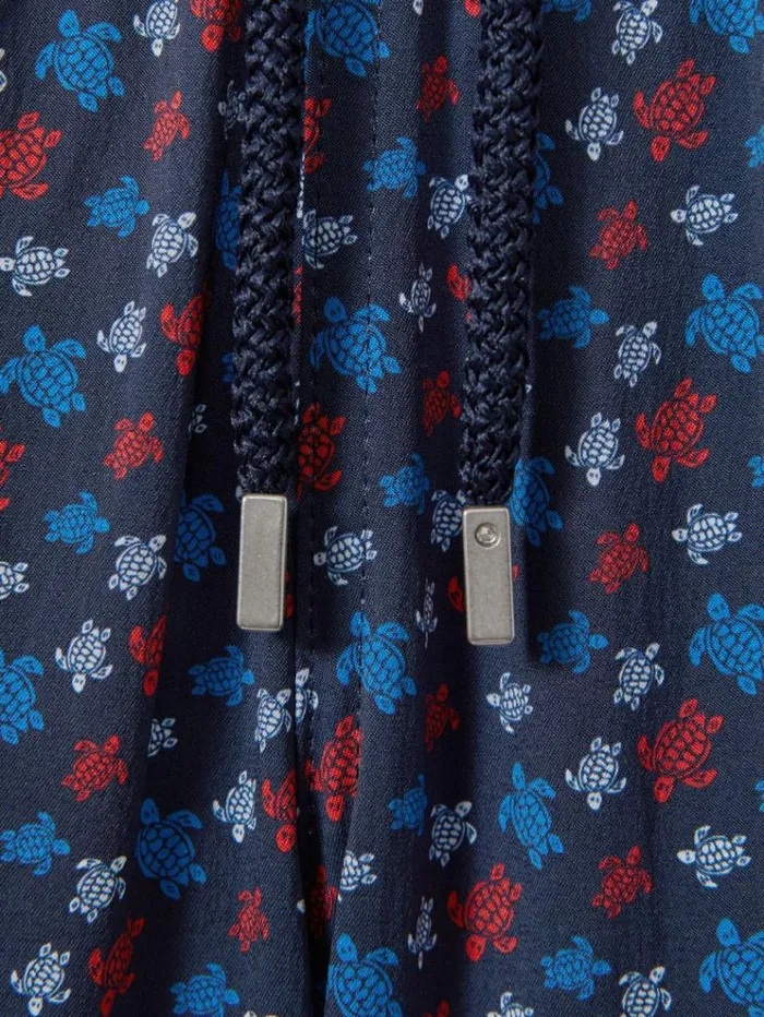 REISS Swimwear Men Vilebrequin Turtle Print Swim Shorts Bleu Marine